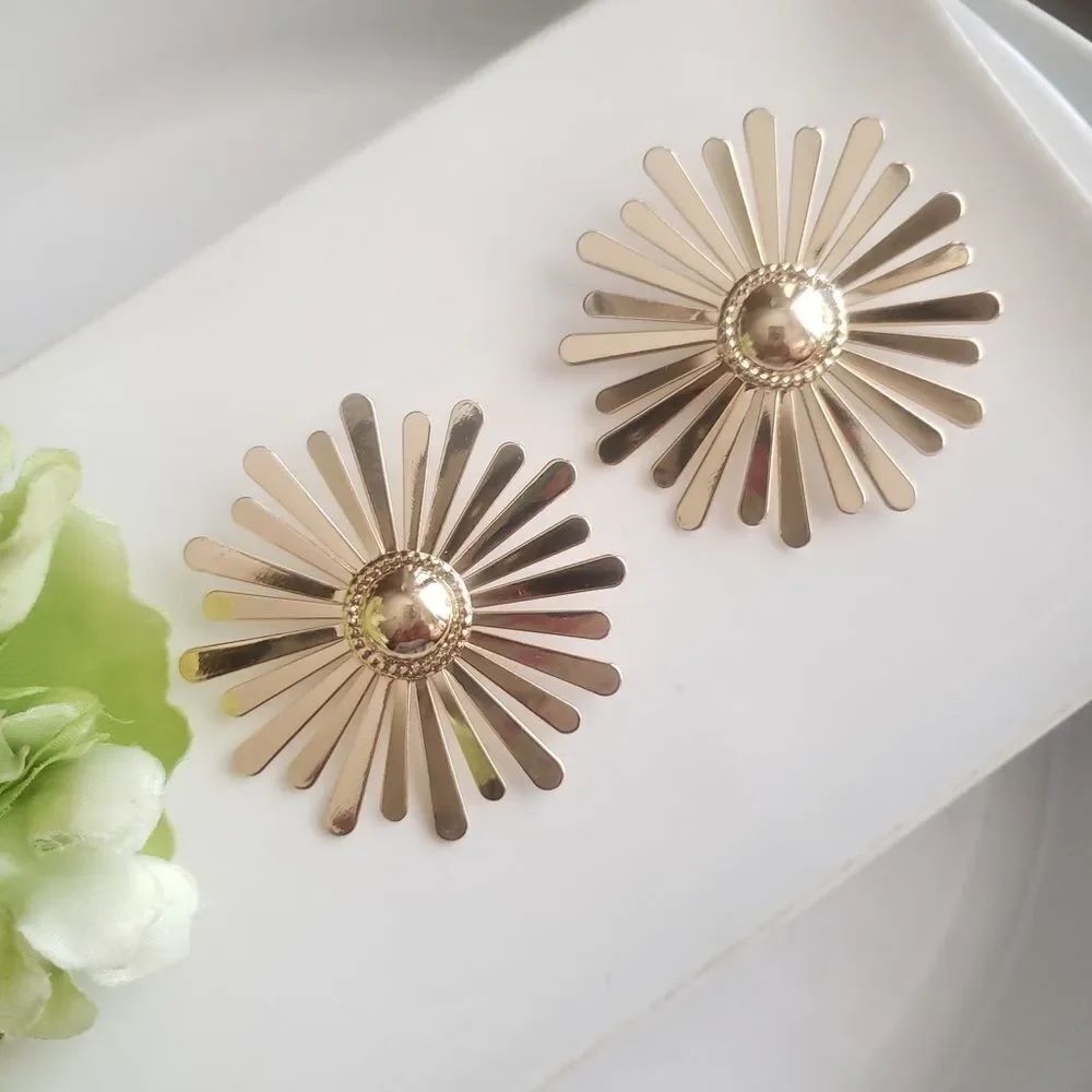 Zara Golden Floreat Earrings